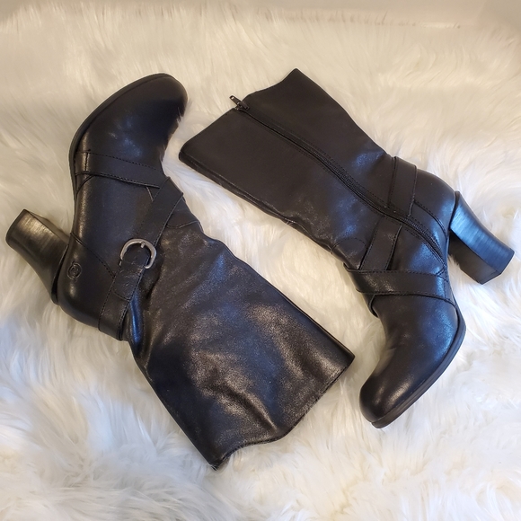 BORN Nuri Calf High Black Boots, Size 9.5 - Picture 2 of 12